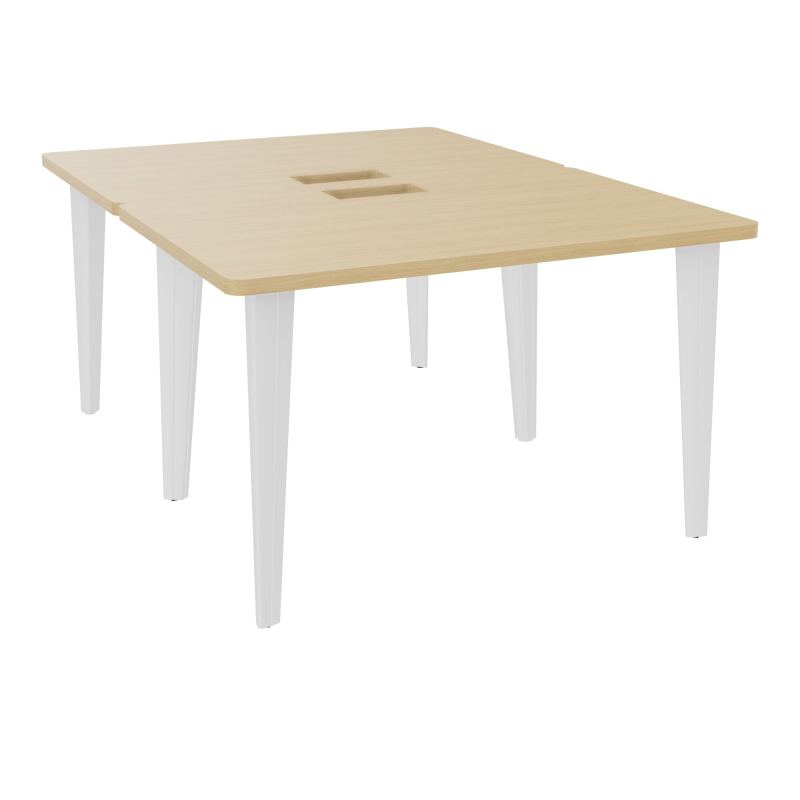 2 BUREAUX RECT L120XP160 PERCES POUR TRAPPE  SUR PIET FX DONT 2 ELECTRS  + GOULOTTE  R1 Z