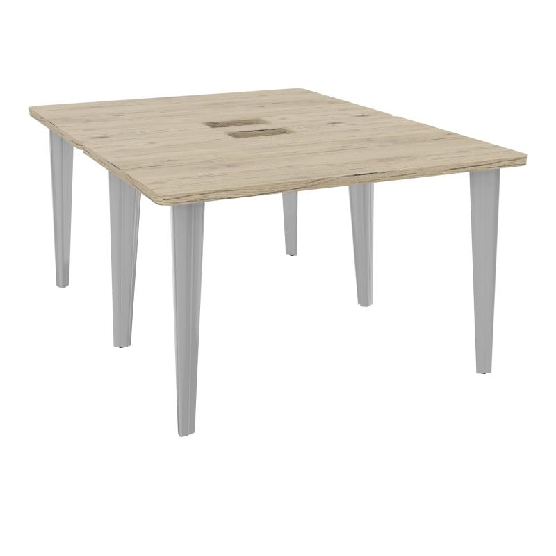 2 BUREAUX RECT L120XP160 PERCES POUR TRAPPE  SUR PIET FX DONT 2 ELECTRS  + GOULOTTE  R3 S