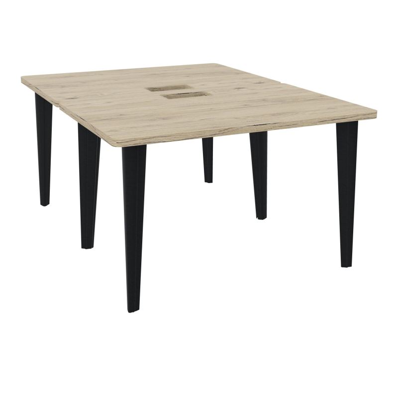2 BUREAUX RECT L120XP160 PERCES POUR TRAPPE  SUR PIET FX DONT 2 ELECTRS  + GOULOTTE  R3 Z
