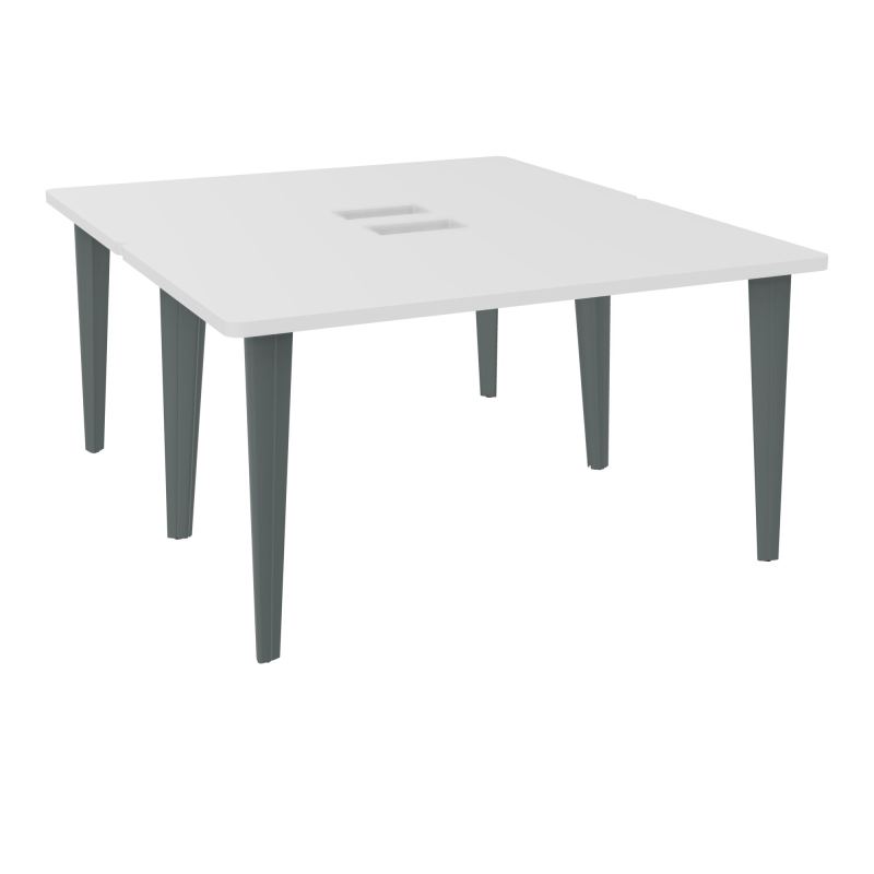 2 BUREAUX RECT L140XP160 PERCES POUR TRAPPE MG SUR PIET FX DONT 2 ELECTRS SU + GOULOTTE M