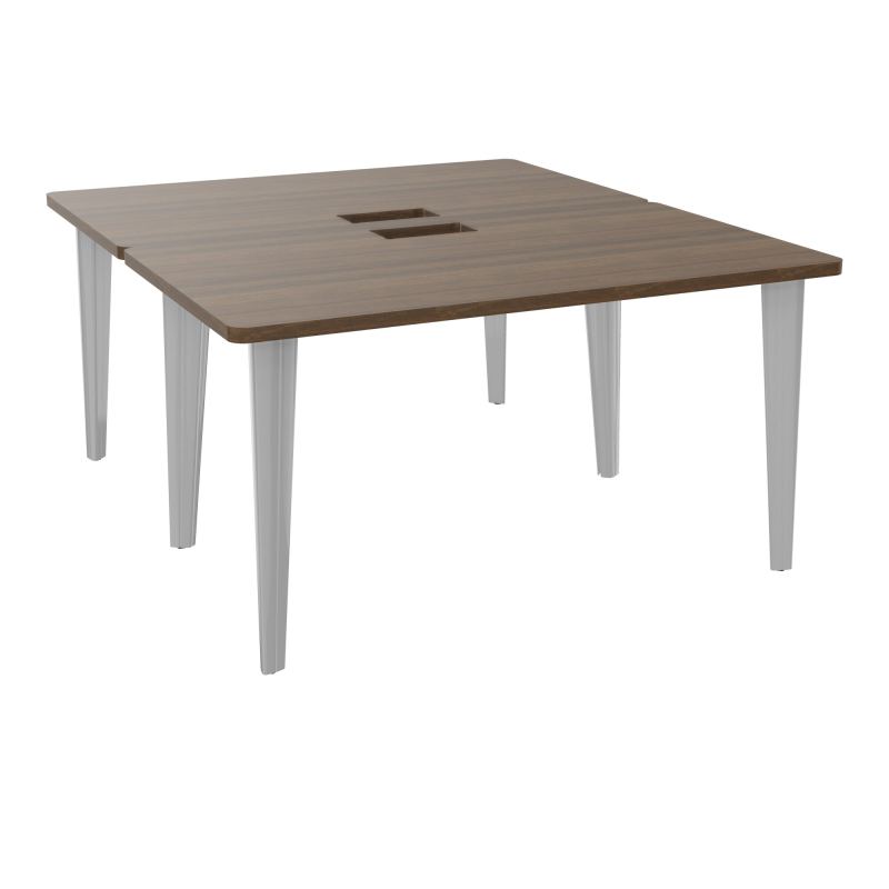 2 BUREAUX RECT L140XP160 PERCES POUR TRAPPE  SUR PIET FX DONT 2 ELECTRS  + GOULOTTE  N6 S