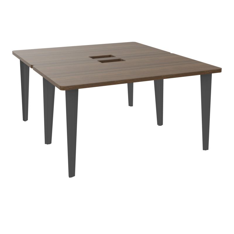 2 BUREAUX RECT L140XP160 PERCES POUR TRAPPE  SUR PIET FX DONT 2 ELECTRS  + GOULOTTE  N6 S