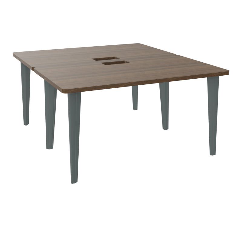 2 BUREAUX RECT L140XP160 PERCES POUR TRAPPE  SUR PIET FX DONT 2 ELECTRS  + GOULOTTE  N6 S