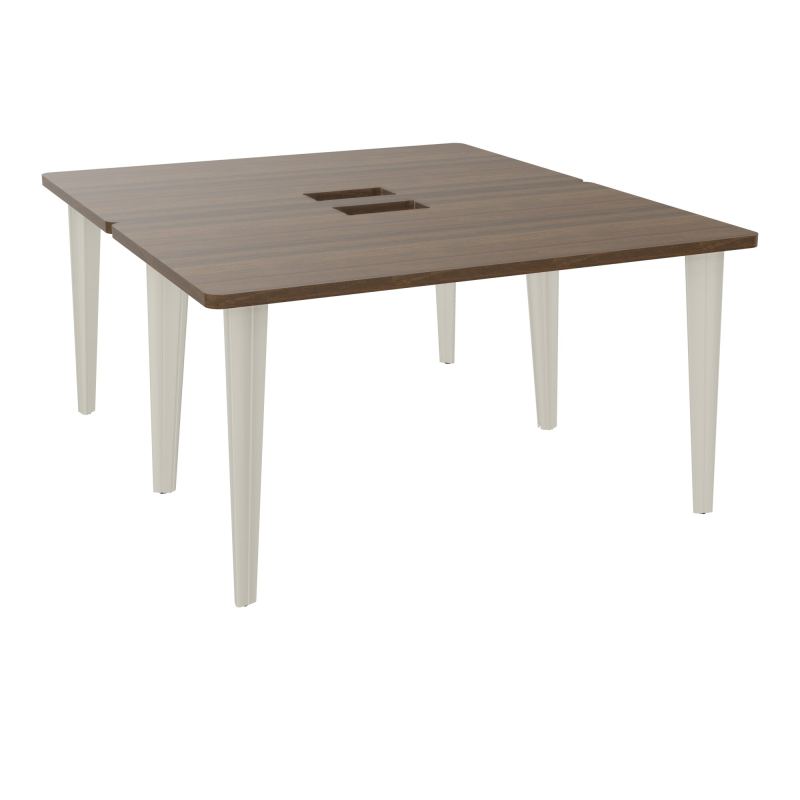 2 BUREAUX RECT L140XP160 PERCES POUR TRAPPE  SUR PIET FX DONT 2 ELECTRS  + GOULOTTE  N6 Z
