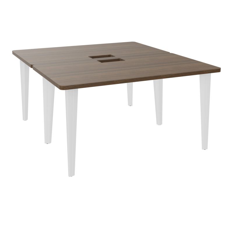 2 BUREAUX RECT L140XP160 PERCES POUR TRAPPE  SUR PIET FX DONT 2 ELECTRS  + GOULOTTE  N6 Z