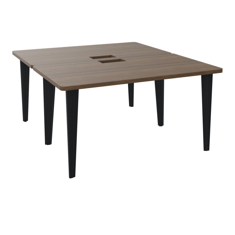 2 BUREAUX RECT L140XP160 PERCES POUR TRAPPE  SUR PIET FX DONT 2 ELECTRS  + GOULOTTE  N6 Z