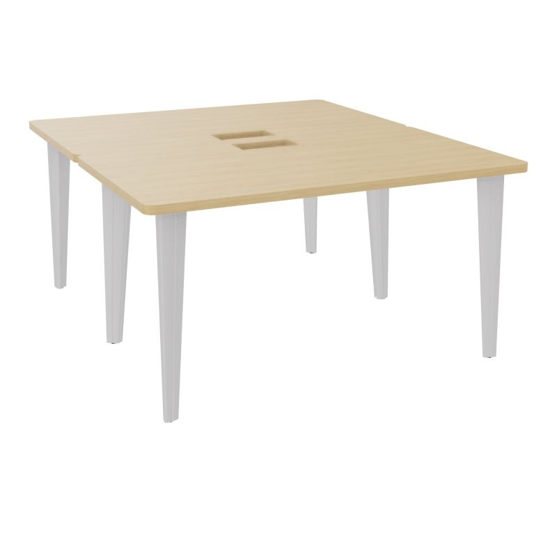 2 BUREAUX RECT L140XP160 PERCES POUR TRAPPE  SUR PIET FX DONT 2 ELECTRS  + GOULOTTE  R1 S