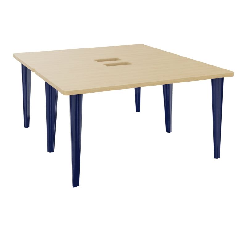 2 BUREAUX RECT L140XP160 PERCES POUR TRAPPE  SUR PIET FX DONT 2 ELECTRS  + GOULOTTE  R1 X