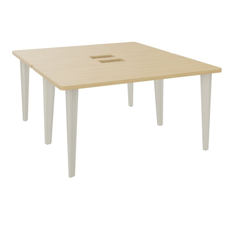 2 BUREAUX RECT L140XP160 PERCES POUR TRAPPE  SUR PIET FX DONT 2 ELECTRS  + GOULOTTE  R1 Z