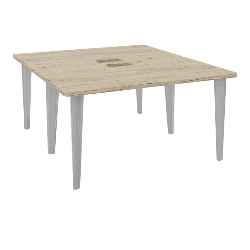 2 BUREAUX RECT L140XP160 PERCES POUR TRAPPE  SUR PIET FX DONT 2 ELECTRS  + GOULOTTE  R3 S