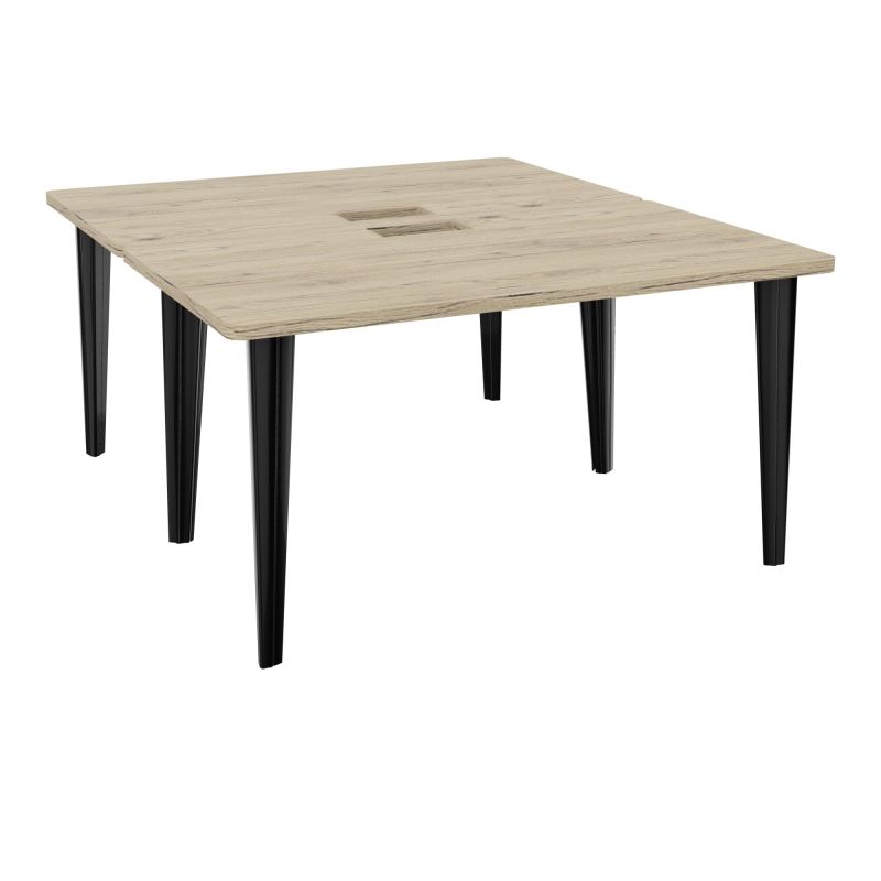 2 BUREAUX RECT L140XP160 PERCES POUR TRAPPE  SUR PIET FX DONT 2 ELECTRS  + GOULOTTE  R3 S