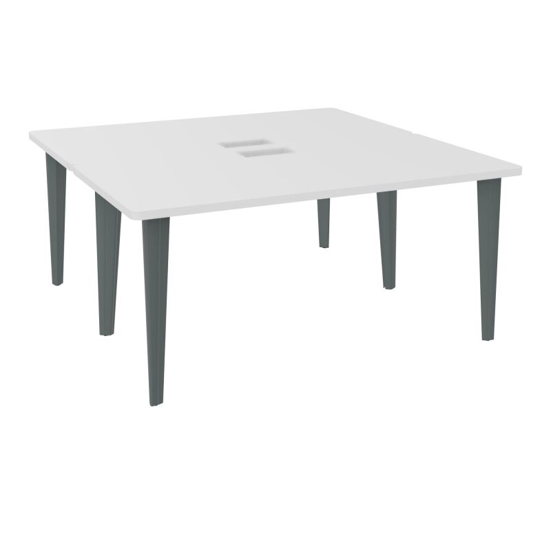 2 BUREAUX RECT L160XP160 PERCES POUR TRAPPE MG SUR PIET FX DONT 2 ELECTRS SU + GOULOTTE M