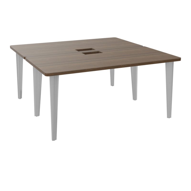 2 BUREAUX RECT L160XP160 PERCES POUR TRAPPE  SUR PIET FX DONT 2 ELECTRS  + GOULOTTE  N6 S