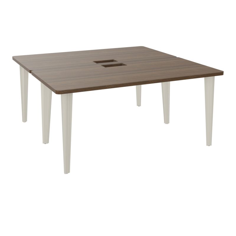 2 BUREAUX RECT L160XP160 PERCES POUR TRAPPE  SUR PIET FX DONT 2 ELECTRS  + GOULOTTE  N6 Z