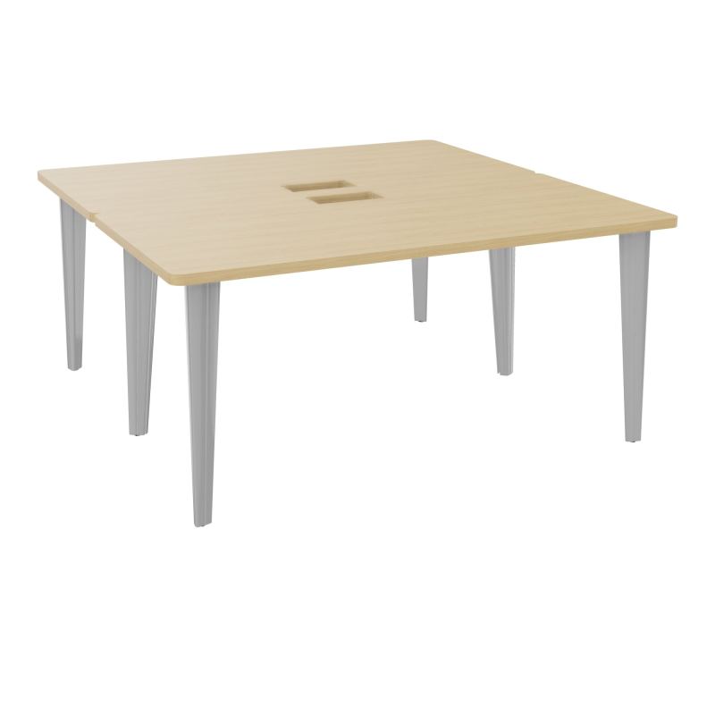 2 BUREAUX RECT L160XP160 PERCES POUR TRAPPE  SUR PIET FX DONT 2 ELECTRS  + GOULOTTE  R1 S