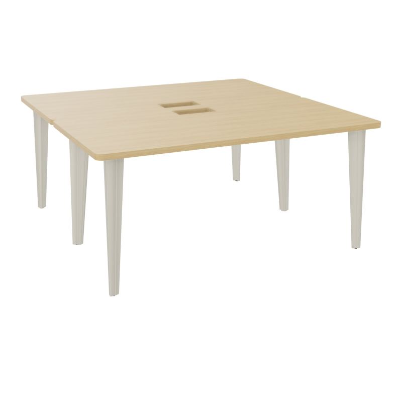 2 BUREAUX RECT L160XP160 PERCES POUR TRAPPE  SUR PIET FX DONT 2 ELECTRS  + GOULOTTE  R1 Z