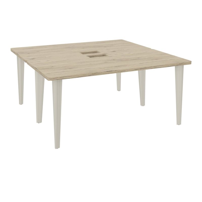 2 BUREAUX RECT L160XP160 PERCES POUR TRAPPE  SUR PIET FX DONT 2 ELECTRS  + GOULOTTE  R3 Z