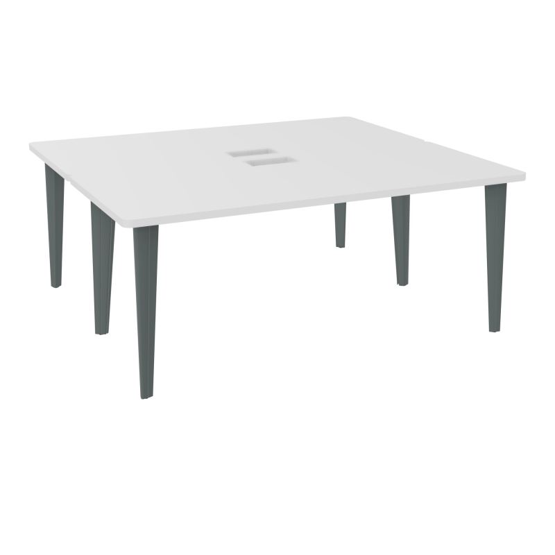 2 BUREAUX RECT L180XP160 PERCES POUR TRAPPE MG SUR PIET FX DONT 2 ELECTRS SU + GOULOTTE M