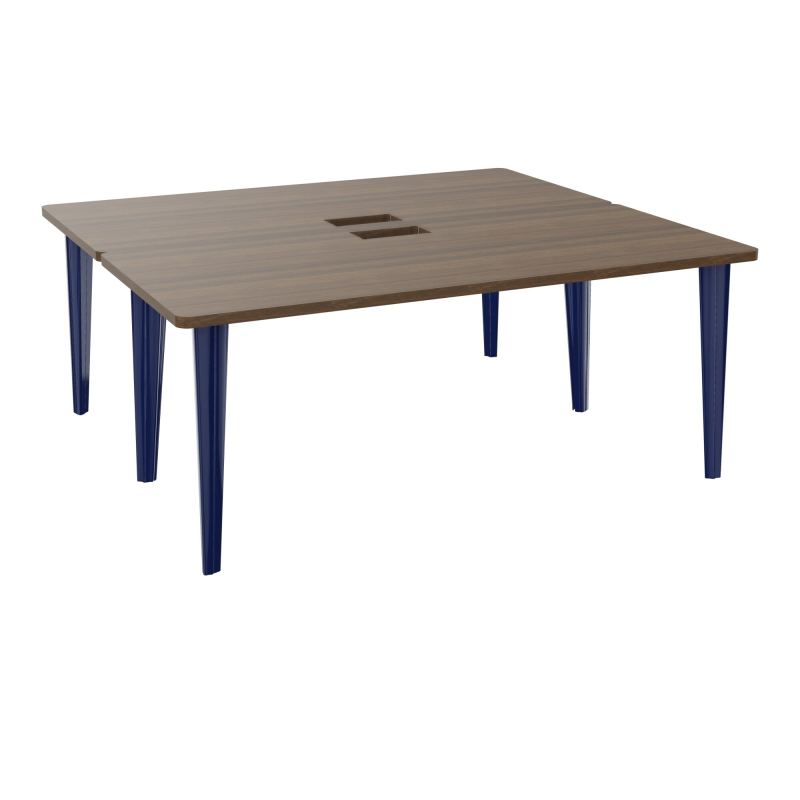 2 BUREAUX RECT L180XP160 PERCES POUR TRAPPE  SUR PIET FX DONT 2 ELECTRS  + GOULOTTE  N6 X