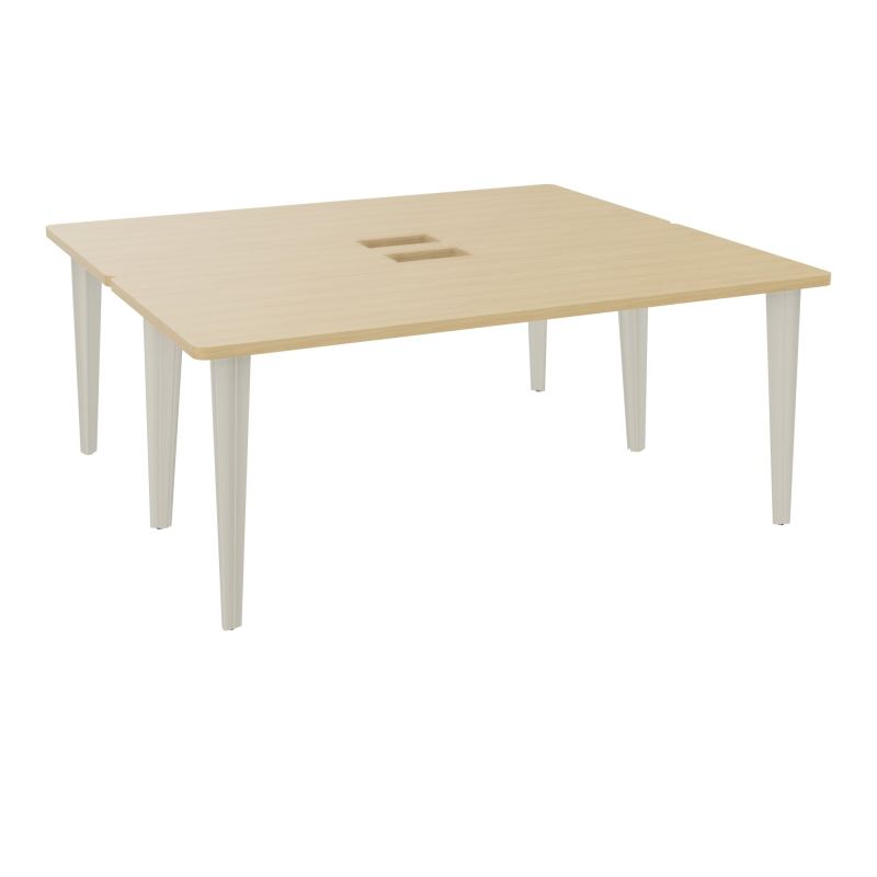 2 BUREAUX RECT L180XP160 PERCES POUR TRAPPE  SUR PIET FX DONT 2 ELECTRS  + GOULOTTE  R1 Z