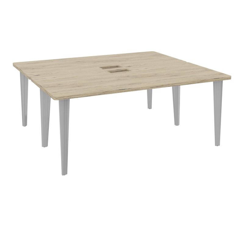 2 BUREAUX RECT L180XP160 PERCES POUR TRAPPE  SUR PIET FX DONT 2 ELECTRS  + GOULOTTE  R3 S
