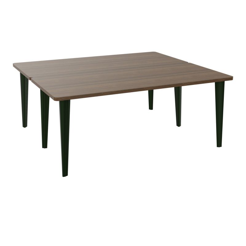 2 BUREAUX RECT L180XP160 PREPERCES  SUR PIET FX  +  GOULOTTE METAL N6 ST