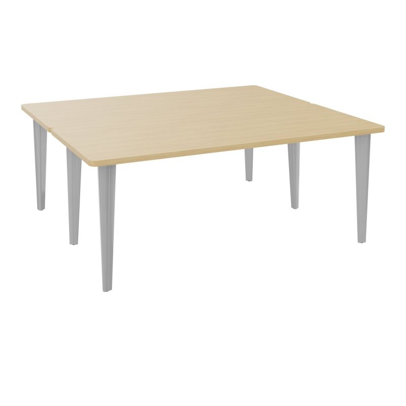 2 BUREAUX RECT L180XP160 PRE PERCES  SUR PIET FX  +  GOULOTTE METAL R1 SA