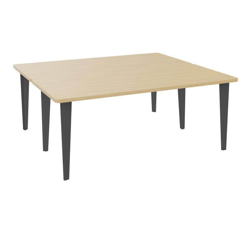 2 BUREAUX RECT L180XP160 PREPERCES  SUR PIET FX  +  GOULOTTE METAL R1 SC