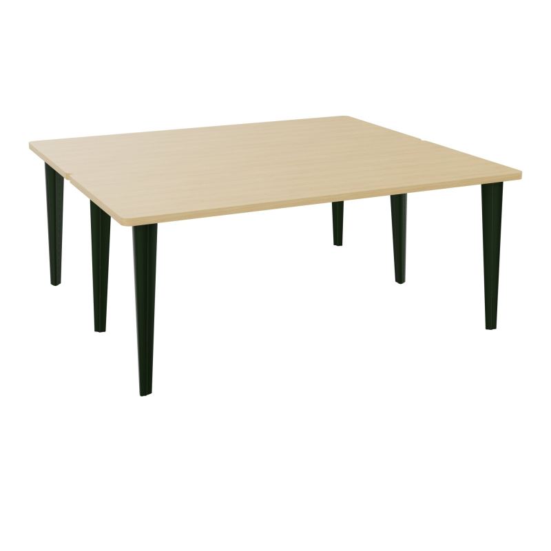 2 BUREAUX RECT L180XP160 PREPERCES  SUR PIET FX  +  GOULOTTE METAL R1 ST