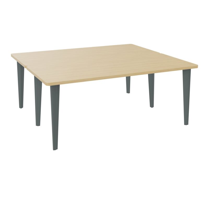 2 BUREAUX RECT L180XP160 PREPERCES  SUR PIET FX  +  GOULOTTE METAL R1 SU