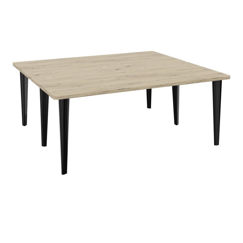 2 BUREAUX RECT L180XP160 PREPERCES  SUR PIET FX  +  GOULOTTE METAL R3 SG