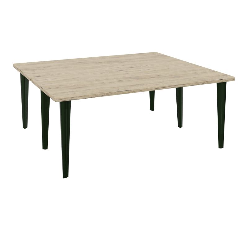 2 BUREAUX RECT L180XP160 PREPERCES  SUR PIET FX  +  GOULOTTE METAL R3 ST