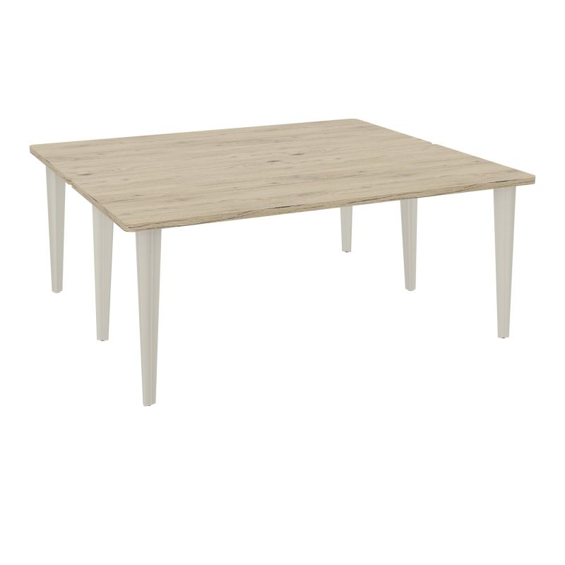 2 BUREAUX RECT L180XP160 PREPERCES  SUR PIET FX  +  GOULOTTE METAL R3 ZC