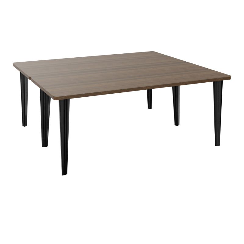 2 BUREAUX RECT L180XP160 PREPERCES  SUR PIET FX DONT 2 ELECTRS  +  GOULOTTE METAL N6 SG