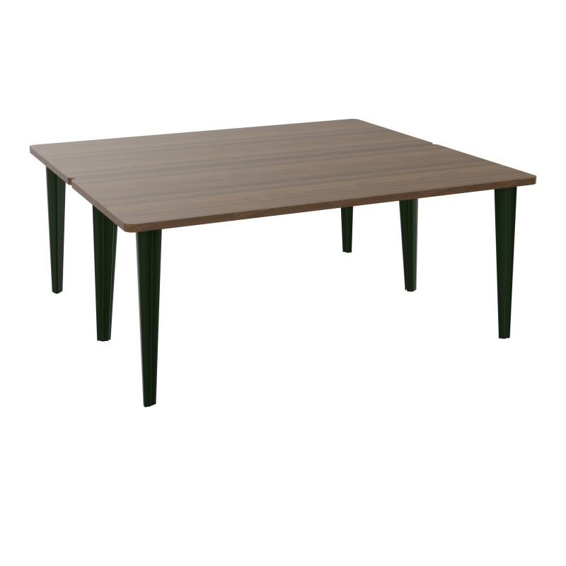 2 BUREAUX RECT L180XP160 PREPERCES  SUR PIET FX DONT 2 ELECTRS  +  GOULOTTE METAL N6 ST