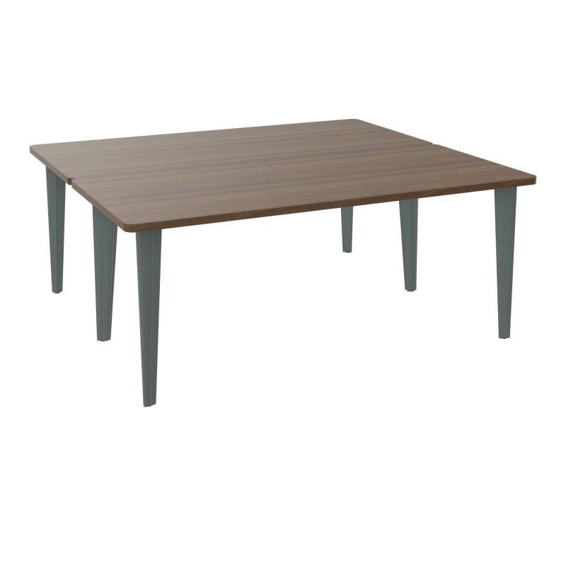 2 BUREAUX RECT L180XP160 PREPERCES  SUR PIET FX DONT 2 ELECTRS  +  GOULOTTE METAL N6 SU