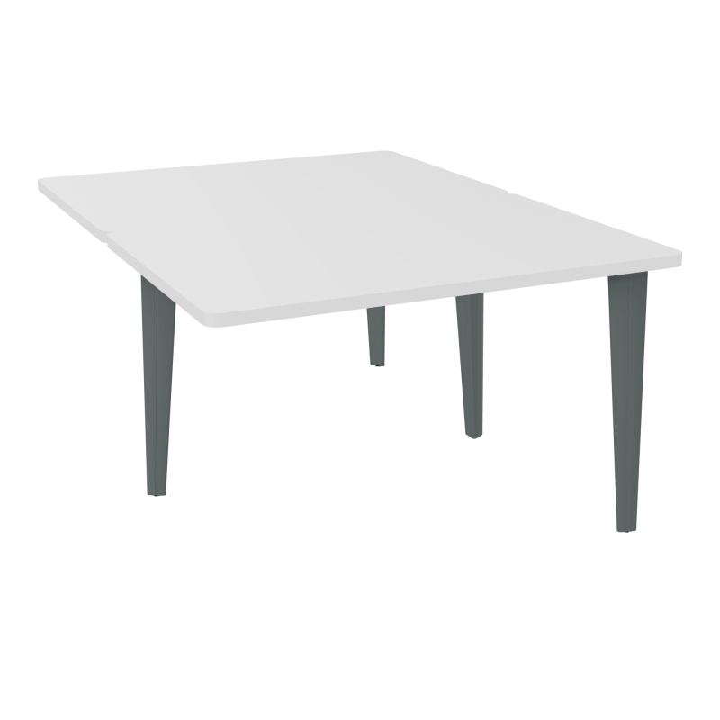 4L BUREAUX PIEDS PARTAGES POLE 2 SUIVANT L120XP160CM PRE PERCE OBT PIED FX MG SU