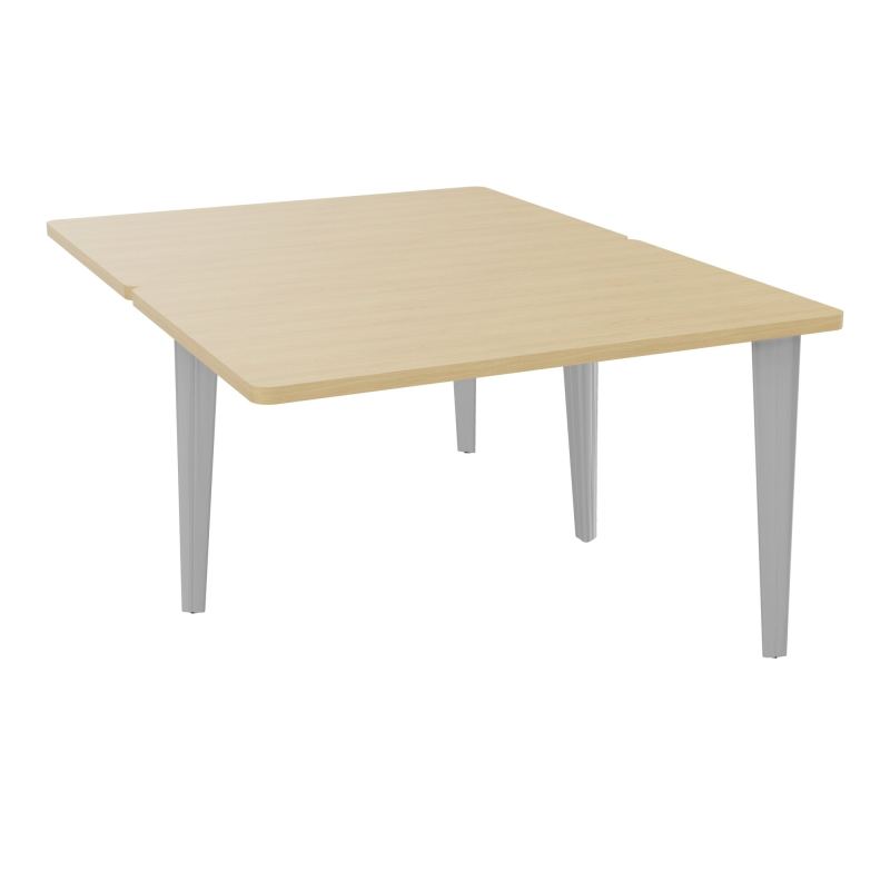 4L BUREAUX PIEDS PARTAGES POLE 2 SUIVANT L120XP160CM PRE PERCE OBT PIED FX R1 SA