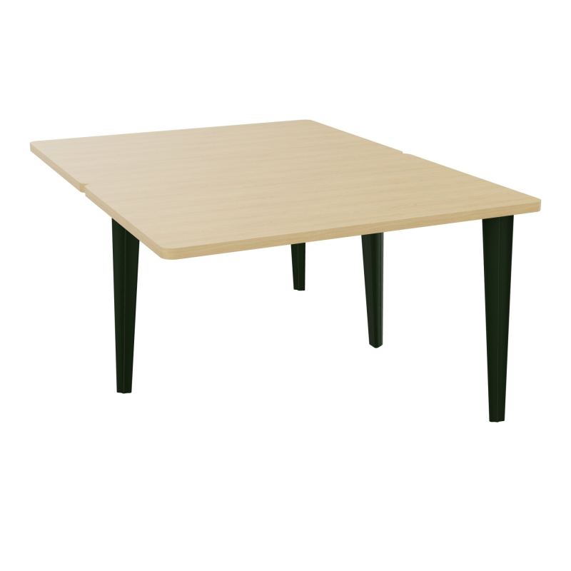 4L BUREAUX PIEDS PARTAGES POLE 2 SUIVANT L120XP160CM PRE PERCE OBT PIED FX R1 ST