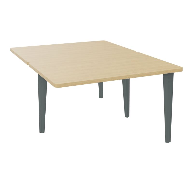 4L BUREAUX PIEDS PARTAGES POLE 2 SUIVANT L120XP160CM PRE PERCE OBT PIED FX R1 SU