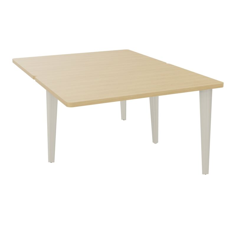 4L BUREAUX PIEDS PARTAGES POLE 2 SUIVANT L120XP160CM PRE PERCE OBT PIED FX R1 ZC