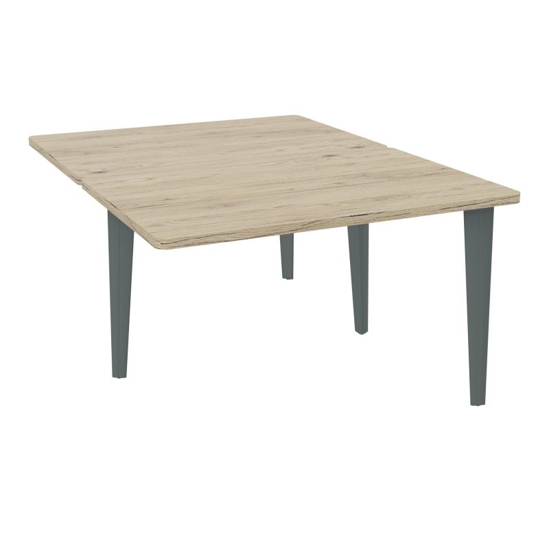 4L BUREAUX PIEDS PARTAGES POLE 2 SUIVANT L120XP160CM PRE PERCE OBT PIED FX R3 SU