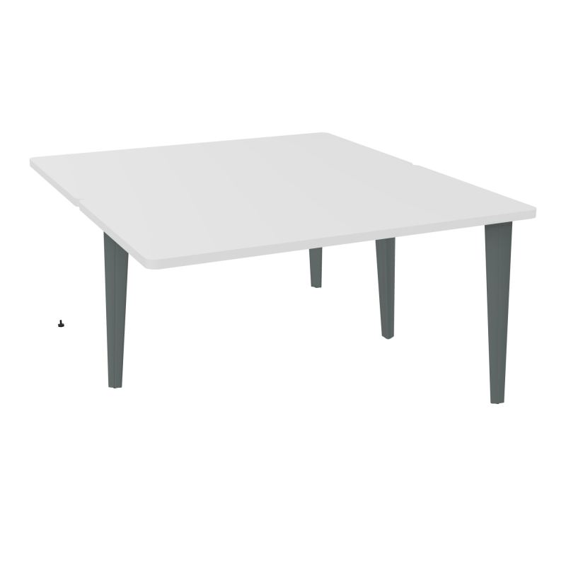 4L BUREAUX PIEDS PARTAGES POLE 2 SUIVANT L140XP160CM PRE PERCE OBT PIED FX MG SU