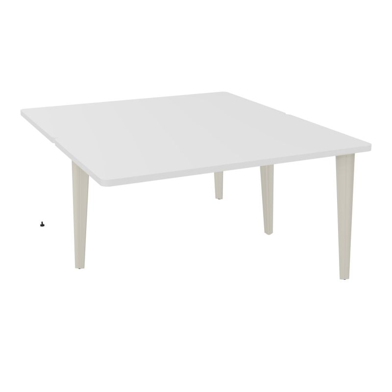 4L BUREAUX PIEDS PARTAGES POLE 2 SUIVANT L140XP160CM PRE PERCE OBT PIED FX MG ZC