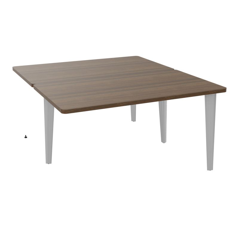 4L BUREAUX PIEDS PARTAGES POLE 2 SUIVANT L140XP160CM PRE PERCE OBT PIED FX N6 SA