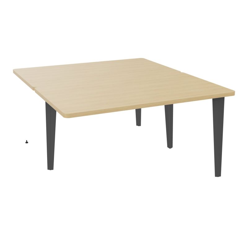 4L BUREAUX PIEDS PARTAGES POLE 2 SUIVANT L140XP160CM PRE PERCE OBT PIED FX R1 SC