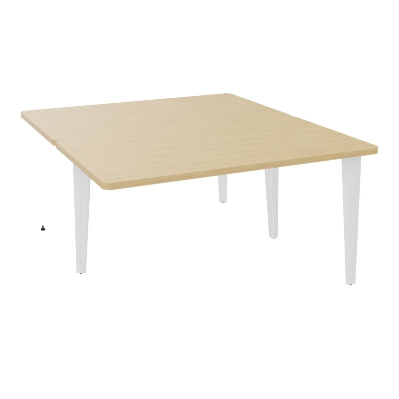 4L BUREAUX PIEDS PARTAGES POLE 2 SUIVANT L140XP160CM PRE PERCE OBT PIED FX R1 SO