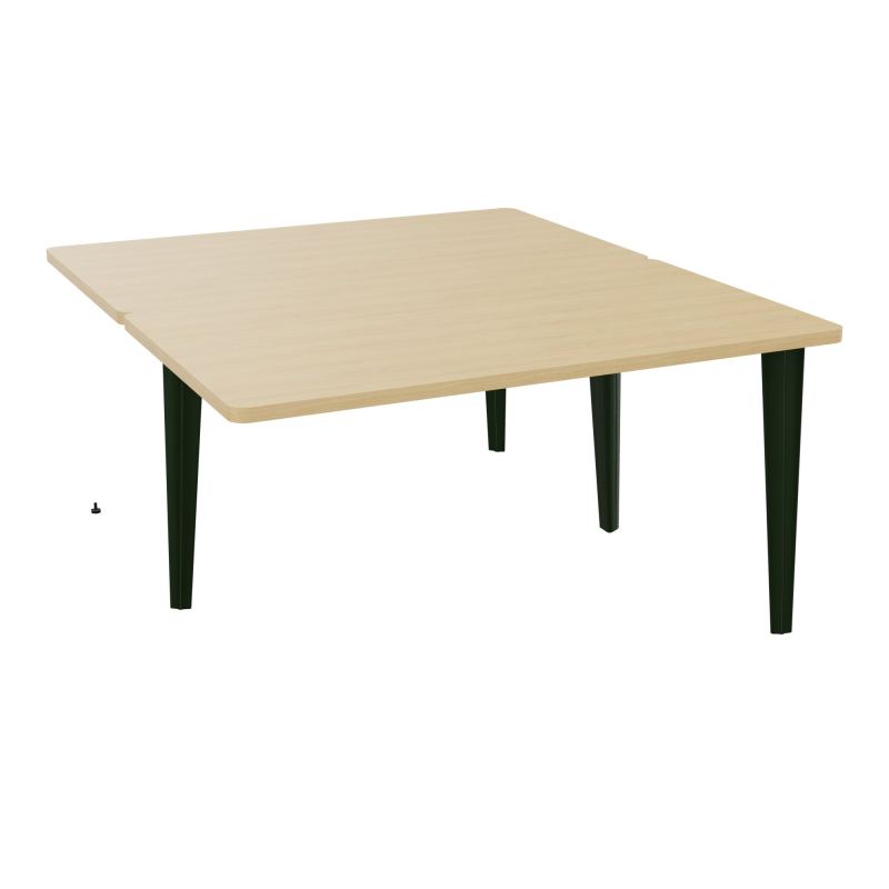 4L BUREAUX PIEDS PARTAGES POLE 2 SUIVANT L140XP160CM PRE PERCE OBT PIED FX R1 ST