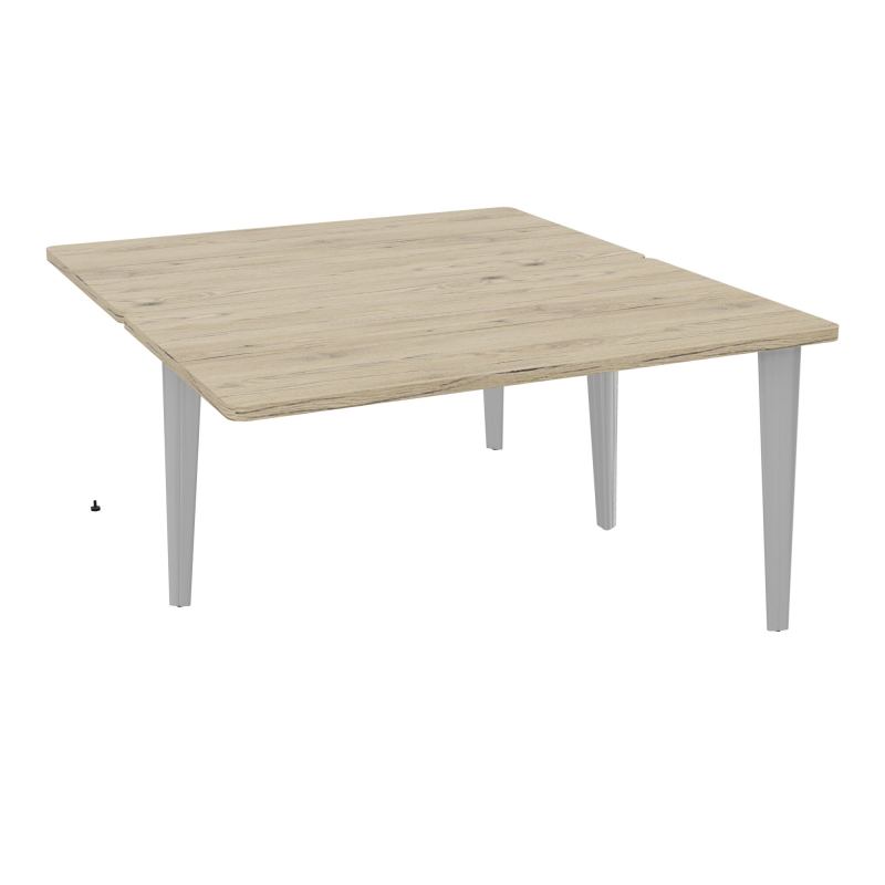 4L BUREAUX PIEDS PARTAGES POLE 2 SUIVANT L140XP160CM PRE PERCE OBT PIED FX R3 SA