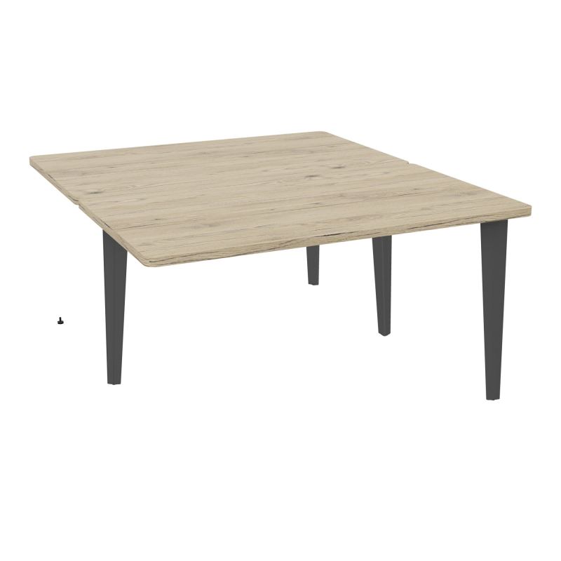 4L BUREAUX PIEDS PARTAGES POLE 2 SUIVANT L140XP160CM PRE PERCE OBT PIED FX R3 SC